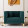 Texude Velvet 1 Seater Sofa Teal in Blue Colour