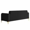 Veniza Velvet 3 Seater Sofa In Black Colour