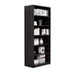 Hexa Engineered Wood Bookshelf Multipurpose Storage Rack in Flower Wenge Colour