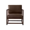 Aura PU Leather Arm Chair in Brown