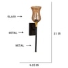 Devansh Metal Electric Wall Light in black Colour with Lavender Shade Count of 1 Light