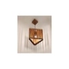 Trikona Brown Solid Wood Single Hanging Light