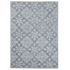 Aila Sky Blue Geometric Hand-Tufted Wool 7.5X5 Feet Carpet