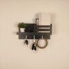 Richmond Wooden Wall Shelf Organiser With Key Holders