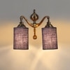 Devansh Metal Electric Wall Light in Blue Colour with Blue Shade Count of 2 Lights
