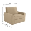 Clevam  Pull Out Sofa cum Bed  in Beige Colour