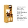 Hexa Red Crockery Unit Multipurpose Wooden Cabinet in Giant Wood Colour