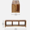 Sheesham Wood TV Unit in Scratch Resistant Rustic Teak Finish For TVs Up To 55 Inches