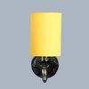 Devansh Metal Electric Wall Light in Antique Gold Colour with Yellow Shade Count of 1 Light