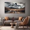 The Castle Decor Nature Art Wall Painting Wooden Framed Digital Painting 27x48 Inch (Style 3)