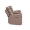 Silvana Two Seater Motorized Fabric Recliner in Taupe Beige Colour