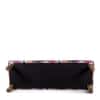 Cairo Sheesham Wood Mid-Century 3 Seater Dining Bench in Fruit Print Blue Kantha