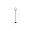 Sawyer Black Cotton Shade Floor Lamp