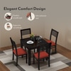 Zella Solid Wood Dining Chair in Mahogany Finish & Burnt Orange Colour - Set of 2