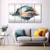 The Castle Decor Watercolour Landscape Wall Art Set of 5 27x48 Inch