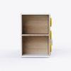 Building Blocks Storage Unit In White & Oak Colour