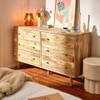Rowlingmango Wood Chest Of Drawers In Natural Finish