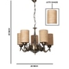 Devansh Gold Wall Mounted Lamp With Off-White Cotton Shade