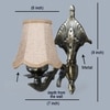 Devansh Gold Antique Wall Mounted Lamp With Beige Jute Shade