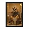 The Castle Decor Funny Lion Sunglasses Toilet Bathroom Wall Art 8x12 Inch