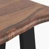 Aquila Live Edge Solid Wood Dining Bench In Teak Finish