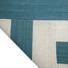 Imperial Knots Blue Ivory Striped Hand Woven Dhurrie 5x8 Feet