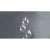 Mariana 3-Light Hanging Cluster with Cutwork Clear Glass Shade & Contrast Wire