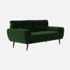 Faro Velvet 3 Seater Sofa in Green Colour