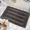 Berkley Grey Solid Natural Fiber 24x16 inches Anti-Skid Bath Mat