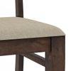 Fabio Dining Chair Set Of 2 In Colour Macadamia Brown And Finish Danish Walnut