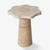 Daffodil Marble Side Table in Beige Colour