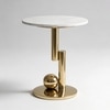 Contemporary Metal Side Table in Gold Colour
