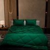 Stoa Paris Comforter Set Double Bed, 300TC Satin Double Bed Comforters in Emerald Green