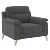 Niwara Velvet 1 Seater sofa in Dark Grey Color