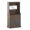 Riveria Solid Wood Bar Cabinet (Danish Walnut Finish)