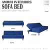 Palermo 3 Seater Sofa Cum Bed In Blue Colour