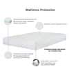 Springtek Waterproof Mattress Protector Premium Cotton Mattress Bed  Cover72x48 in White