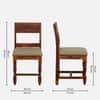 Rangrez Sheesham Wood 4 Seater Dining Set in Honey Oak Finish with Cushioned Chairs