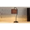 Brown Jute Curvy table lamp with Iron Base (SP17)