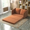 Kobi 2 Seater Fold Out Sofa Cum Bed in Burnt Orange Colour