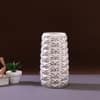 Pineapple Designed Carvings White Ceramic Vase