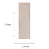 Neulooms Handloom Knotted Reversible Flatweave Runner Rug Wheat or Ivory 2.5x12