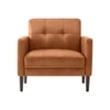 Clark PU Leather Armchair- Tan