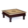 Desert Art Wooden Brass Fitted Bajot 15 x 15 Inch