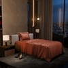 Stoa Paris 300 TC Satin Bedsheet Single Bed with Pillow Covers in Melted Caramel