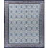 Jaipur Rugs Soft Greek Key Geometric Wool Dhurrie Rug White 6x9 ft
