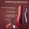 Kepler Brooks Atlas Premium Leatherette Office Desk Chair in Maroon Colour