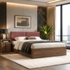 Viveka Engineered Wood Queen  Size Bed With Box Storage (Walnut Finish)