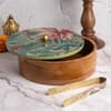 Allure Mango Wood Roti Box With Tong Green