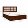 Eshaan Solid Wood Compact Queen Bed Hydraulic Storage Provincial Teak Finish Mattress 60 x 72 Inches